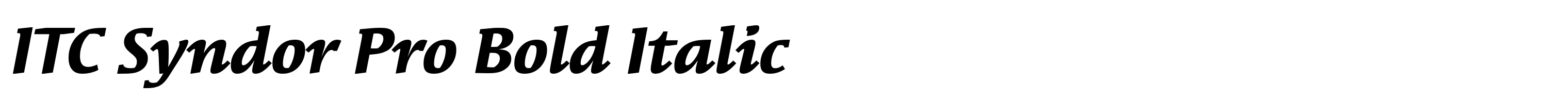 ITC Syndor Pro Bold Italic